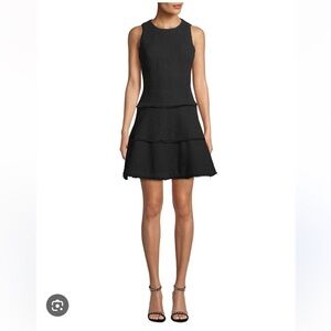 Likely NWT Black Tweed LBD Little Black Dress Mini Size 4 Preppy Academia